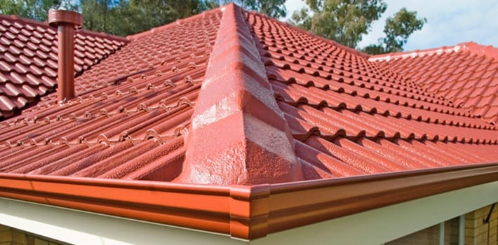 Roof restoration red tiles