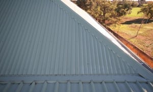 Reroofing grey corrugated Colorbond