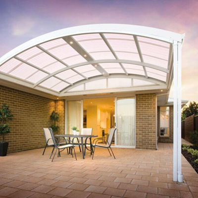 curved roof patio