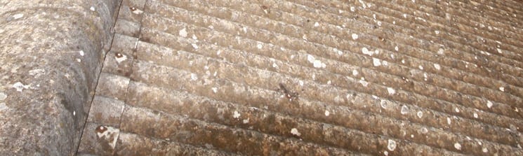 Old corrugated asbestos roof